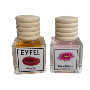 خوشبوکننده هوای خودرو ایفل مدل گل باغچه و کارامل کد Flower garden-Caramel حجم 10 میلی‌لیتر بسته 2 عددی