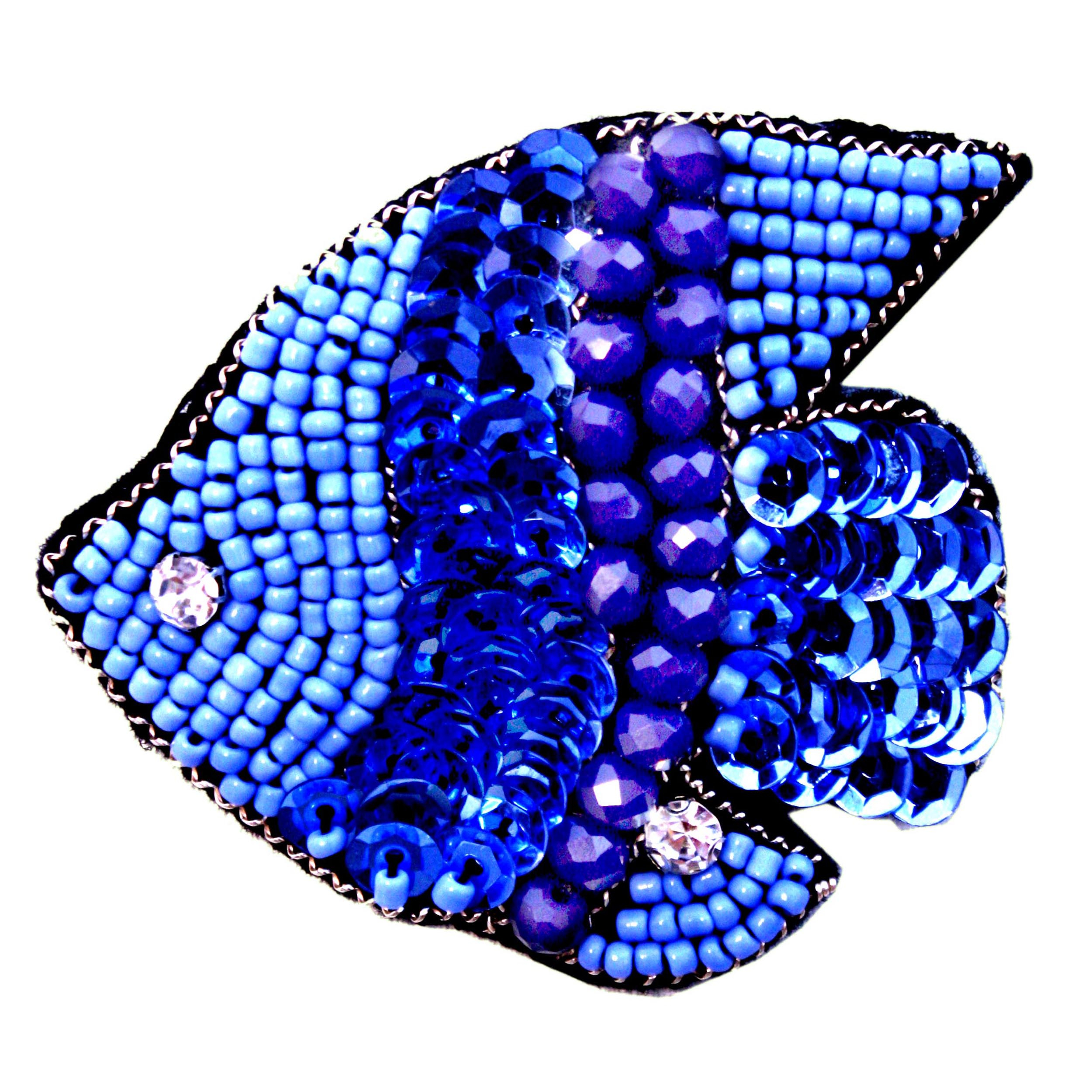 گل سینه زنانه طرح ماهی مدل ri