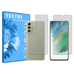 Matte tecno screen protector, HyMTT model, suitable for Samsung Galaxy S21 FE mobile phone, along with the phone back protector
