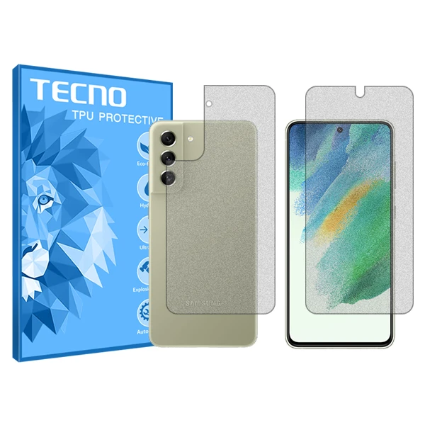 محافظ صفحه نمایش مات تکنو مدل HyMTT مناسب برای گوشی موبایل سامسونگ Galaxy S21 FE به همراه محافظ پشت گوشی