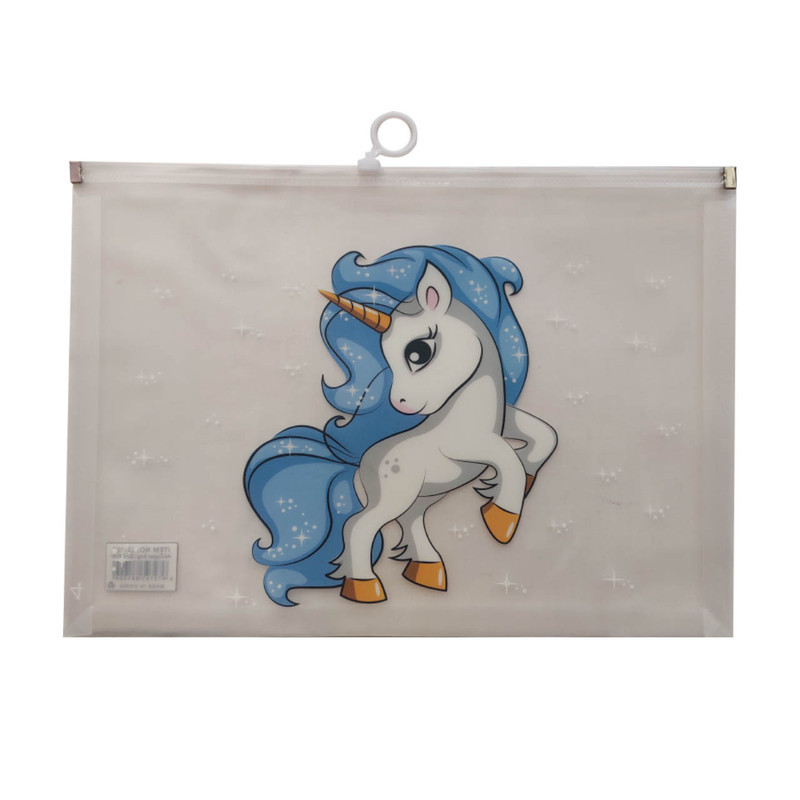 پوشه مدل زیپ دار طرح یونیکورن