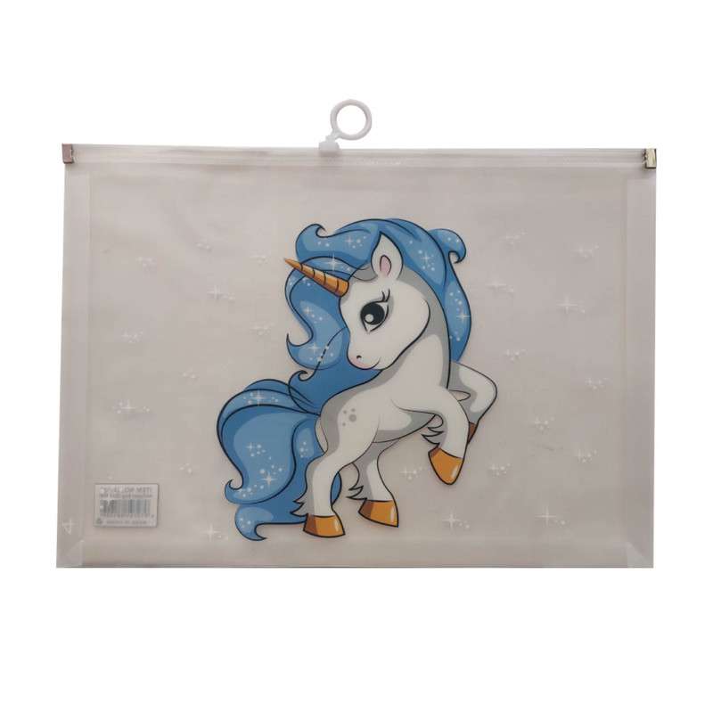 پوشه مدل زیپ دار طرح یونیکورن