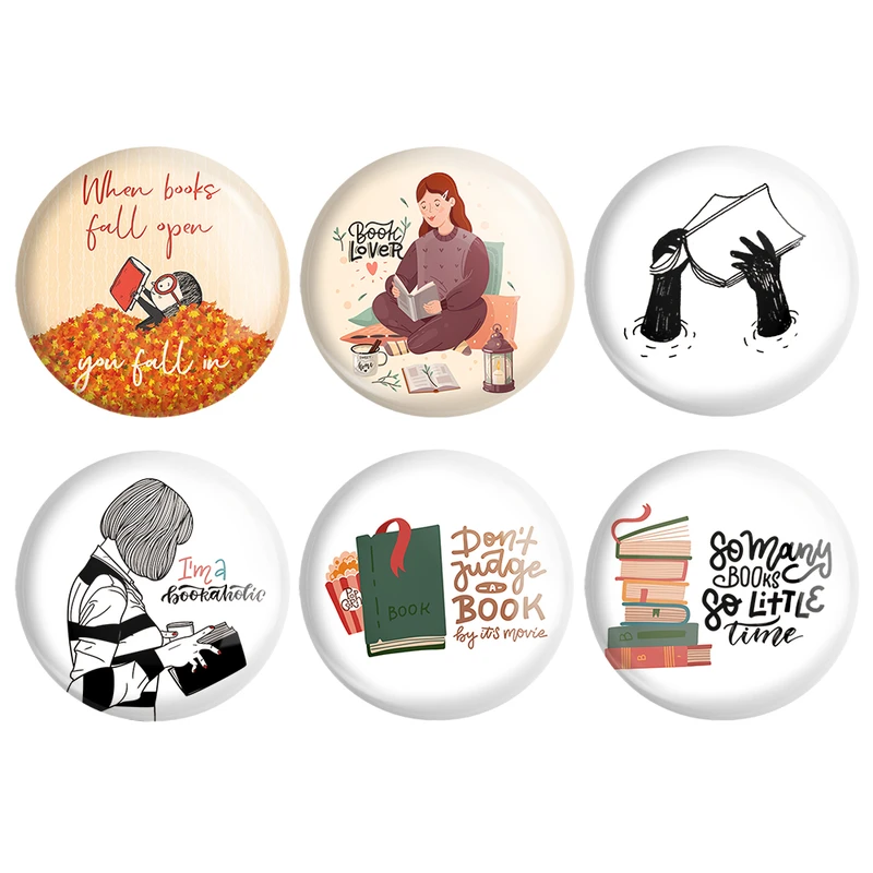 مگنت خندالو طرح کتاب BOOK کد 1656A مجموعه 6 عددی