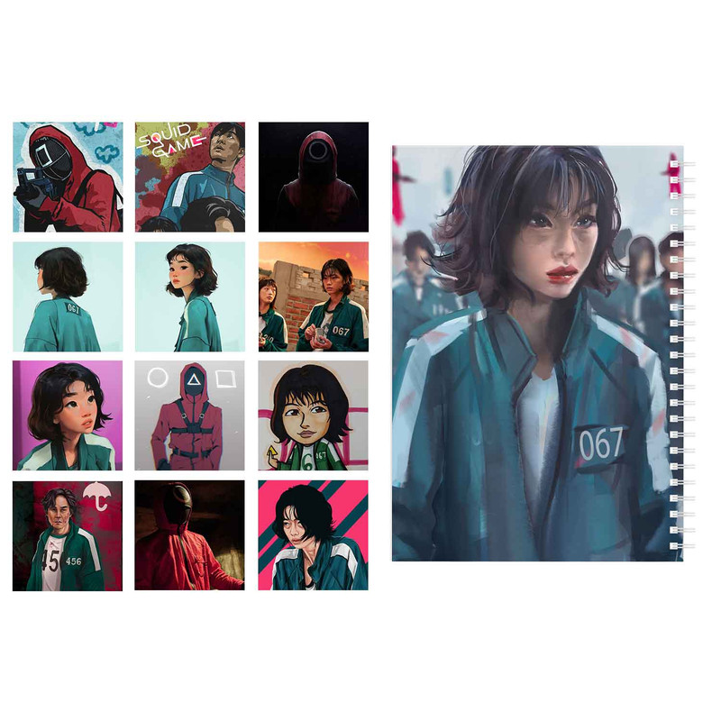 دفتر یادداشت باژیکان مدل بازی مرکب کد 2011165 به همراه فتوکارت مجموعه 12 عددی