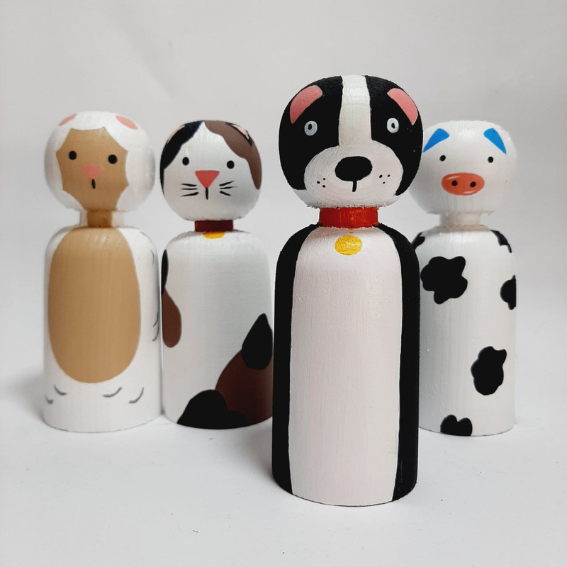 اسباب بازی مدل حیوانات مزرعه کد WT18 مجموعه 5 عددی