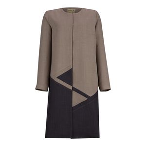مانتو زنانه السانا مدل آرنوشا کد 216502 رنگ خاکی
