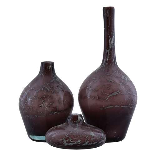 گلدان شیشه ای  کد 543 مجموعه 3 عددی