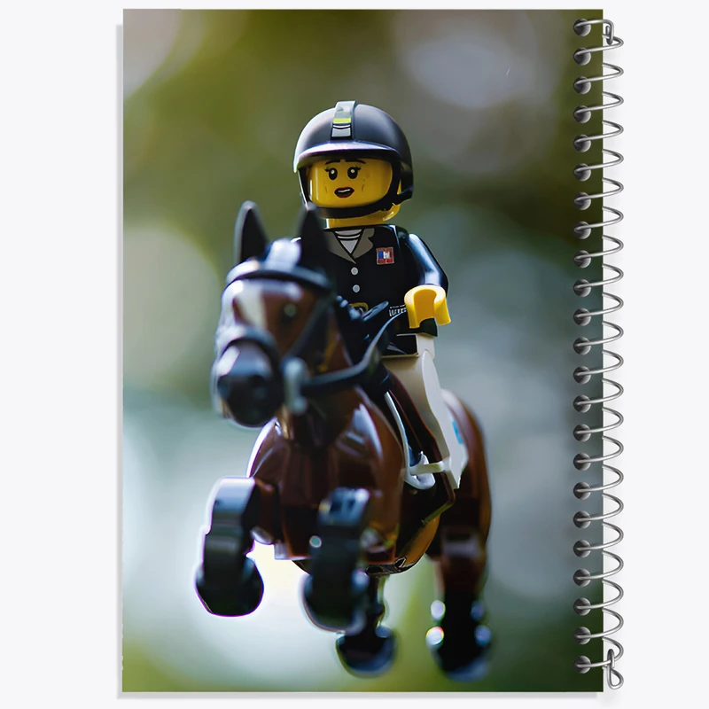 دفتر ژورنال نویسی 50 برگ خندالو مدل نقطه ای طرح لگو اسب سوار(Lego) کد F6555