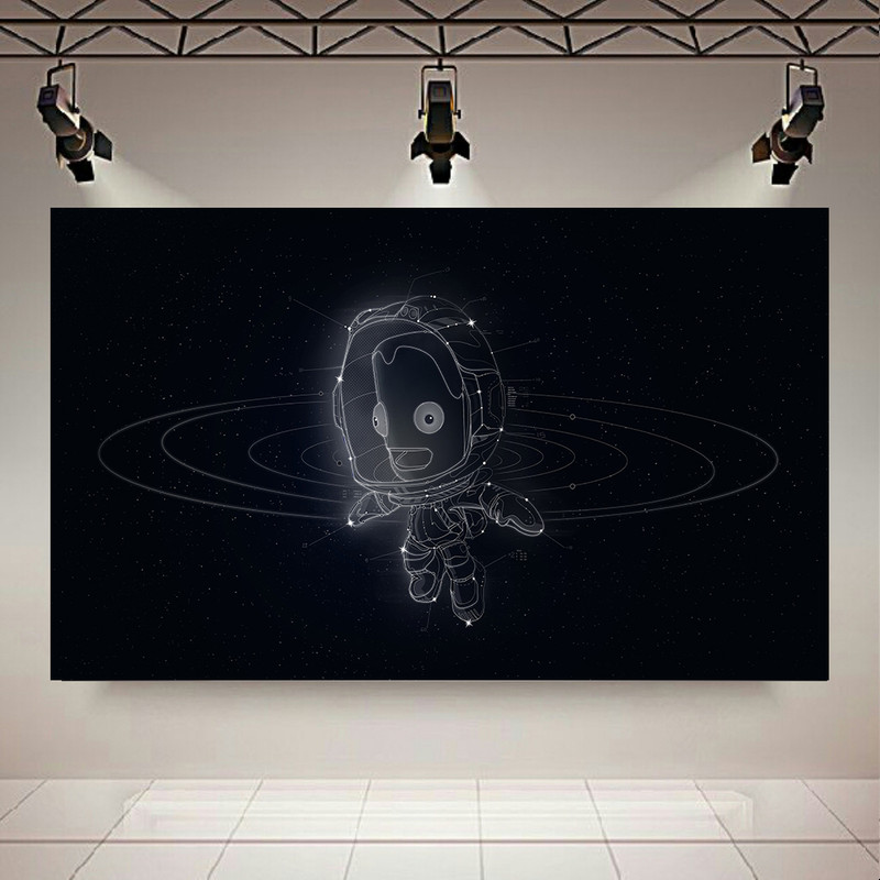 پوستر پارچه ای طرح کهکشان و ستارگان مدل فضانورد فانتزی کد AR30672