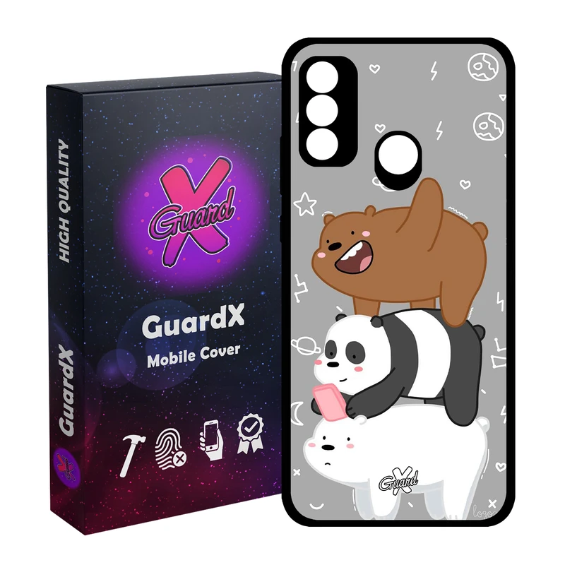 کاور گارد ایکس طرح خرس های کله فندقی مدل CHL50383 مناسب برای گوشی موبایل هوآوی Y8s