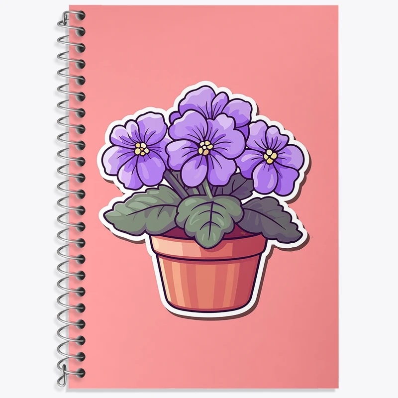 دفتر لغت 50 برگ خندالو طرح گل و گیاه کد 36594