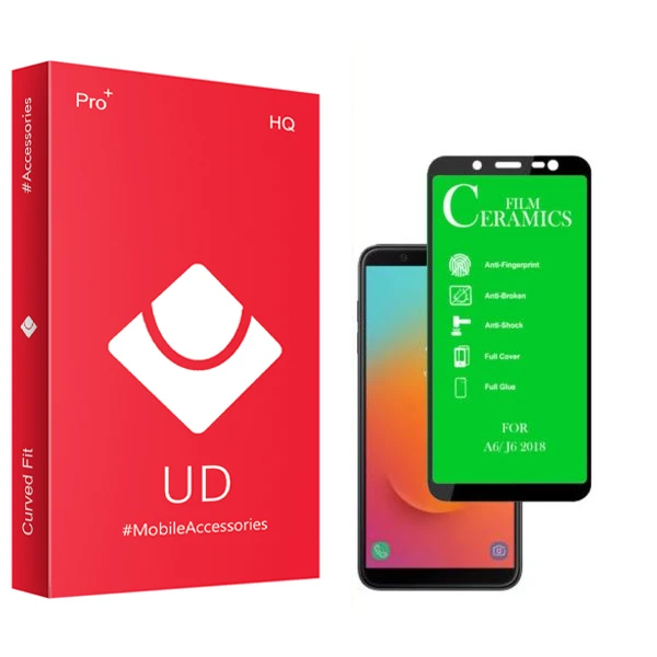 محافظ صفحه نمایش سرامیکی یو دی مدل HQ مناسب برای گوشی موبایل سامسونگ Galaxy J6 Plus 2018