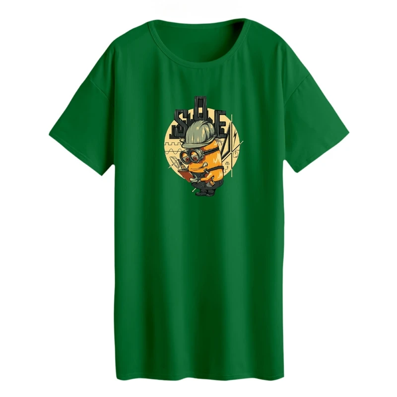 تی شرت لانگ زنانه مدل مینیون کد ۱