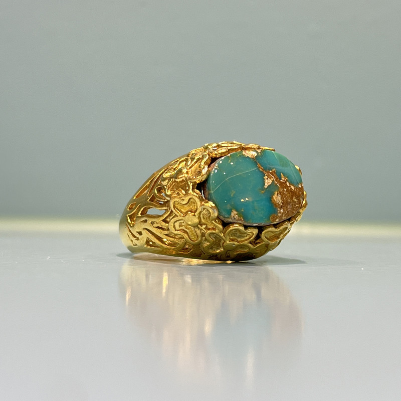 انگشتر نقره زنانه مدل دست ساز مزین به سنگ فیروزه نیشابور02 انگشتر نقره زنانه مدل دست ساز مزین به سنگ فیروزه نیشابور02