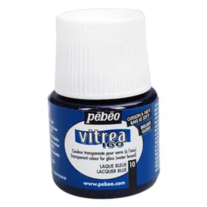 رنگ شیشه پ ب او مدل Vitrea 160 Lacquer Blue 10 حجم 45 میلی لیتر
