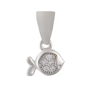 آویز گردنبند نقره زنانه بازرگانی میلادی مدل ماهی کد PKR_190