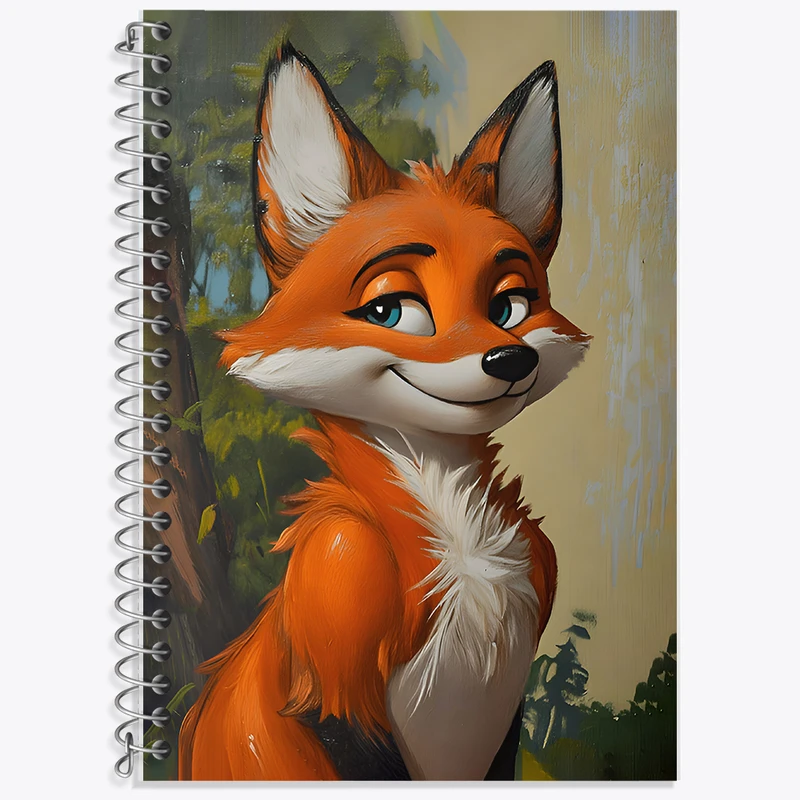 دفتر لغت 50 برگ خندالو طرح روباه بامزه کد F6525