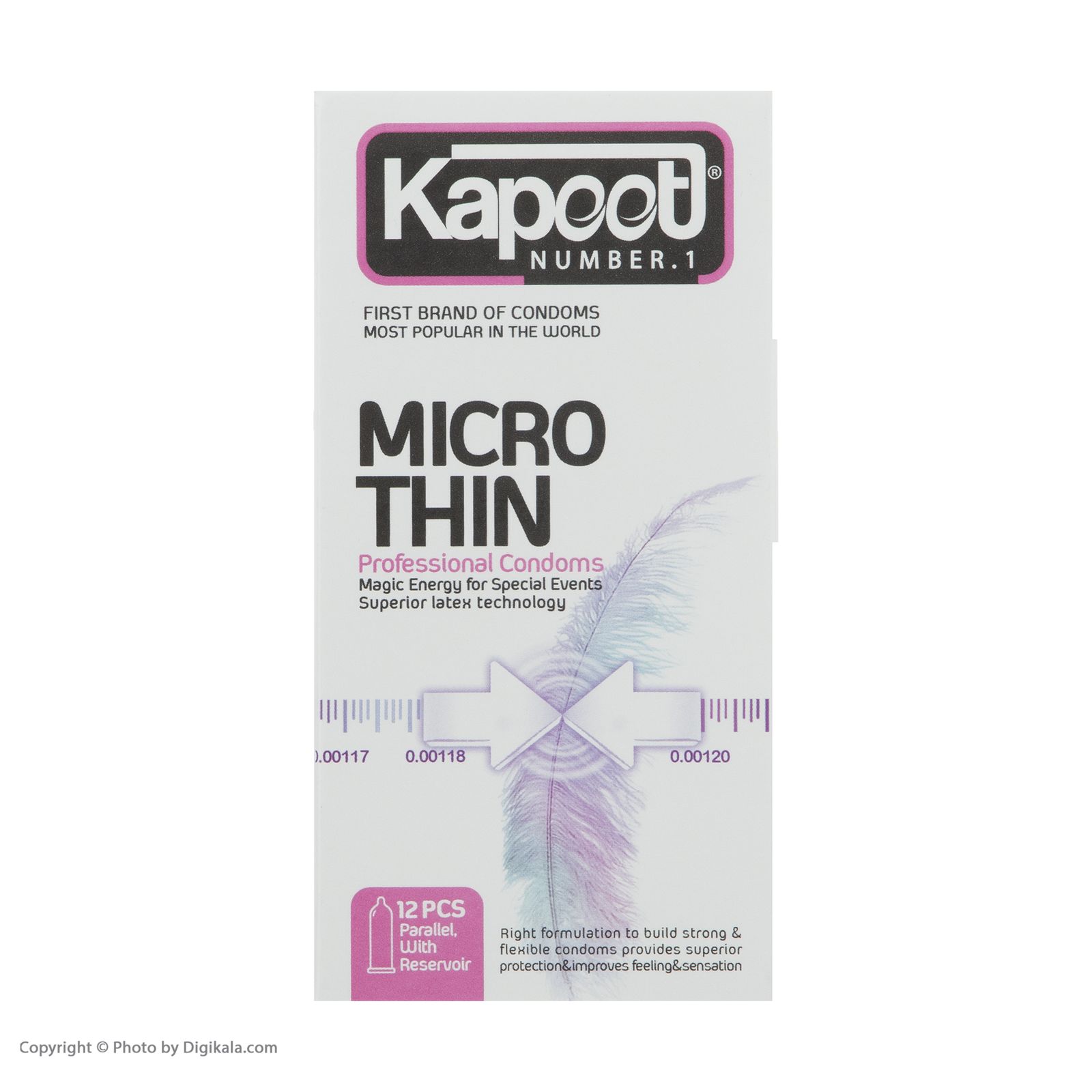 کاندوم کاپوت مدل Micro Thin بسته 12 عددی -  - 4