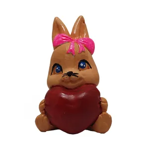 مجسمه طرح خرگوش مدل قلب بزرگ