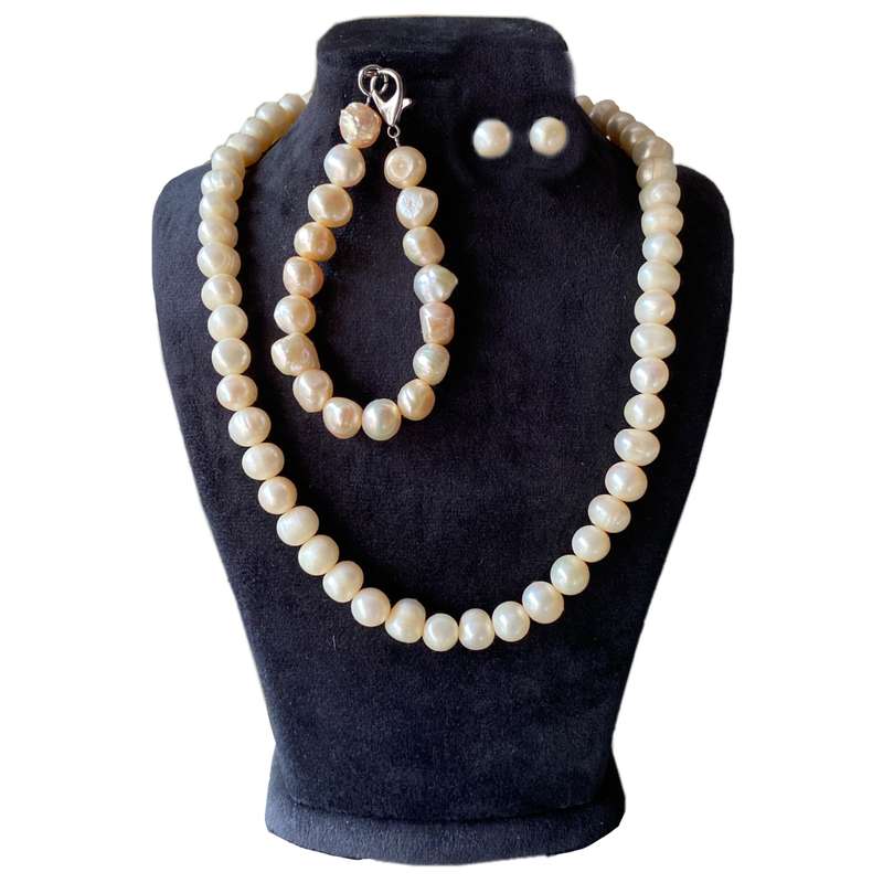 نیم ست نقره زنانه مدل مروارید طبیعی کد MO0024L نیم ست نقره زنانه مدل مروارید طبیعی کد MO0024L