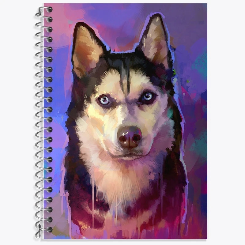 دفتر زبان 50 برگ خندالو مدل سه خط طرح سگ (Dog) کد F975