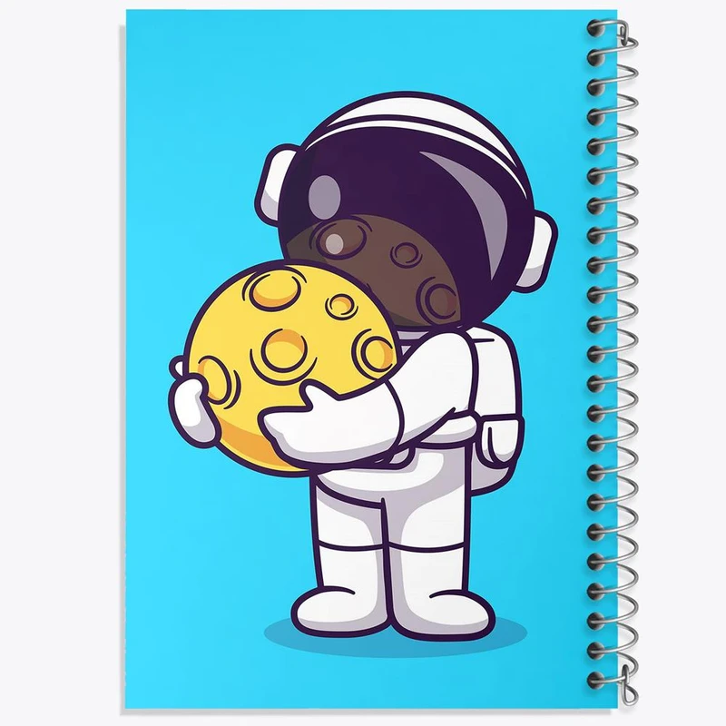 دفتر شطرنجی 50 برگ خندالو طرح فضانورد کد 25121