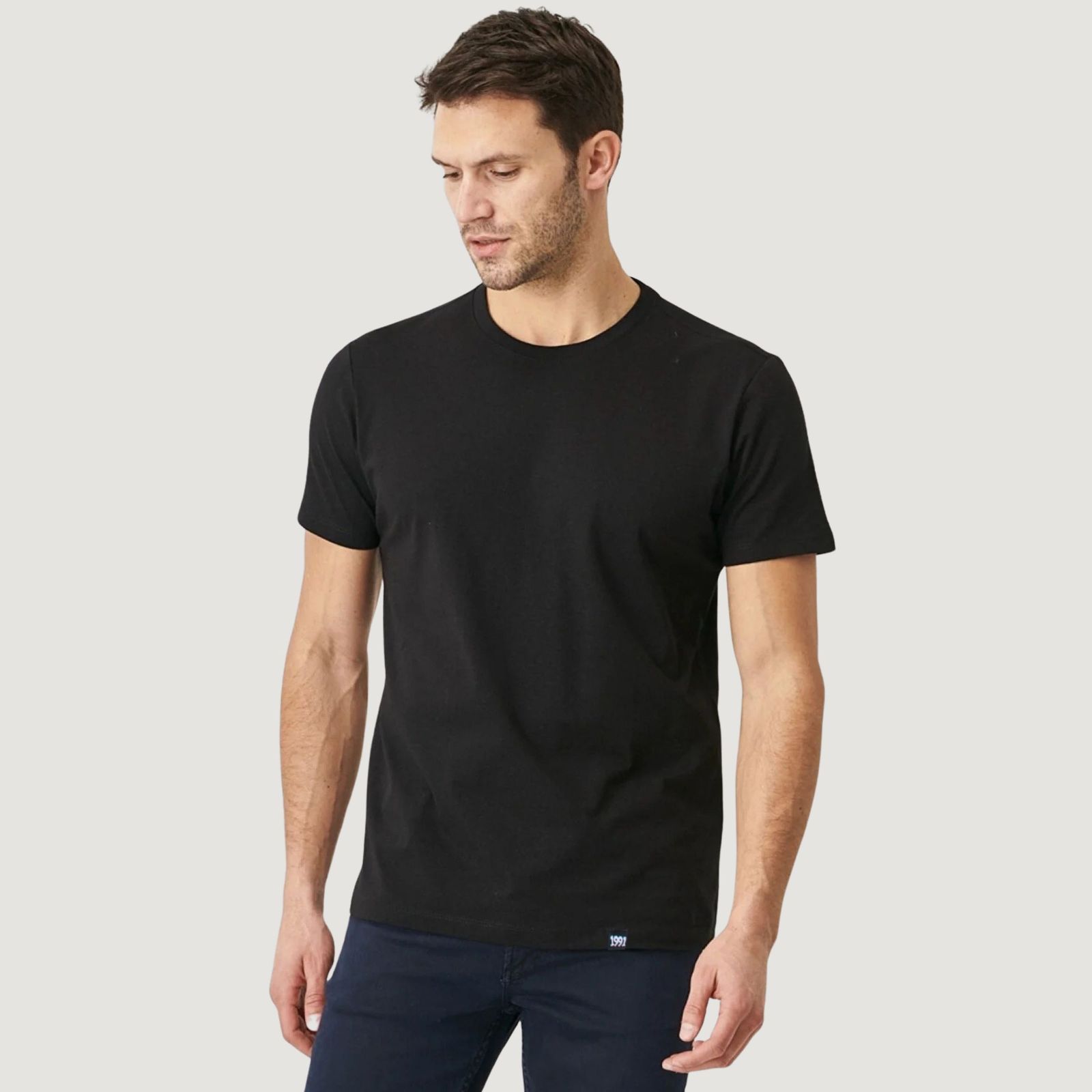 تی شرت آستین کوتاه مردانه نوزده نودیک مدل TS01 B -  - 3