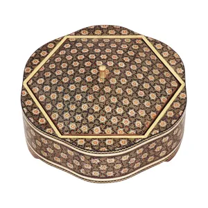 شکلات خوری خاتم کاری چوبی مدل پروانه ای کد 02