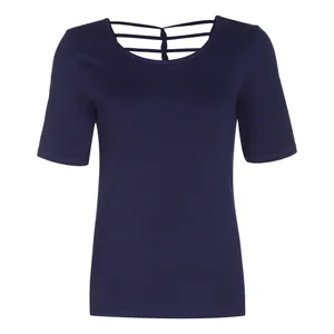 بلوز آستین سه ربع یقه گرد زنانه هومنیتی مدل WYWBL3319