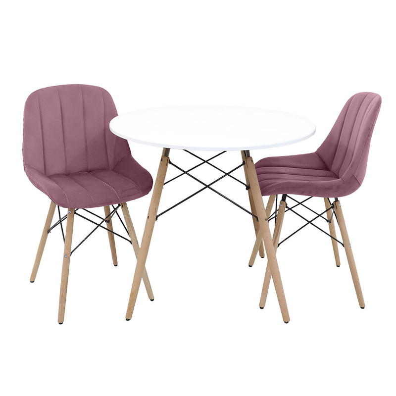 میز و صندلی ناهارخوری دو نفره مدل مایا لمسه کد gm01