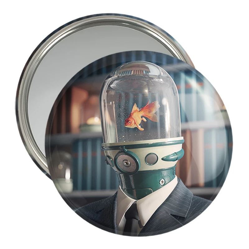 آینه جیبی خندالو مدل سریال آکادمی آمبرلا The Umberella Academy کد 28544