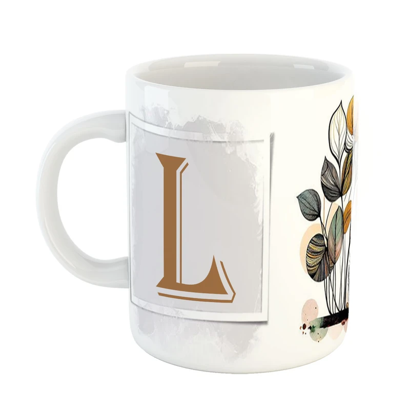 ماگ پاد افرین مدل فانتزی طرح حرف L کد 3