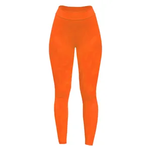 لگینگ ورزشی زنانه مدل کارگو چین دار کد KAR2436-OR رنگ نارنجی