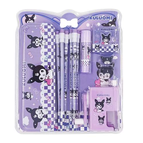 بسته لوازم تحریر مدل کرومی کد KM-9227 مجموعه 12 عددی