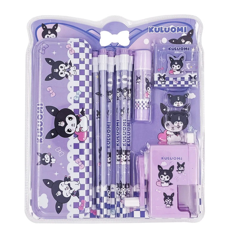 بسته لوازم تحریر مدل کرومی کد KM-9227 مجموعه 12 عددی