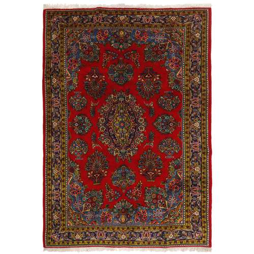 فرش دستبافت شش و نیم متری مدل کلدسته گلپایگان