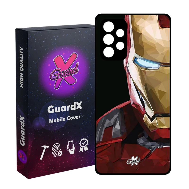کاور گارد ایکس طرح Iron Man مدل Glass10048 مناسب برای گوشی موبایل سامسونگ Galaxy A73