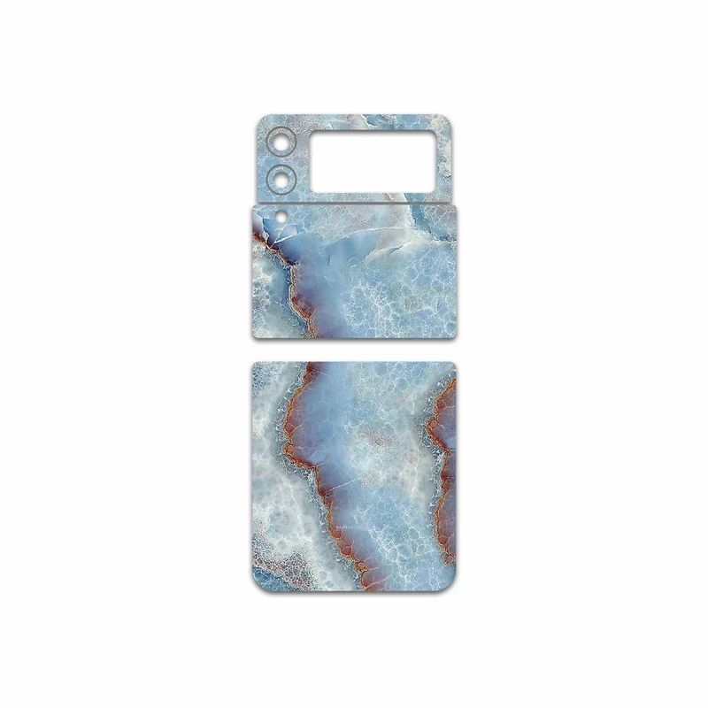 برچسب پوششی ماهوت مدل Blue-Ocean-Marble مناسب برای گوشی موبایل سامسونگ Galaxy Z Flip3 5G