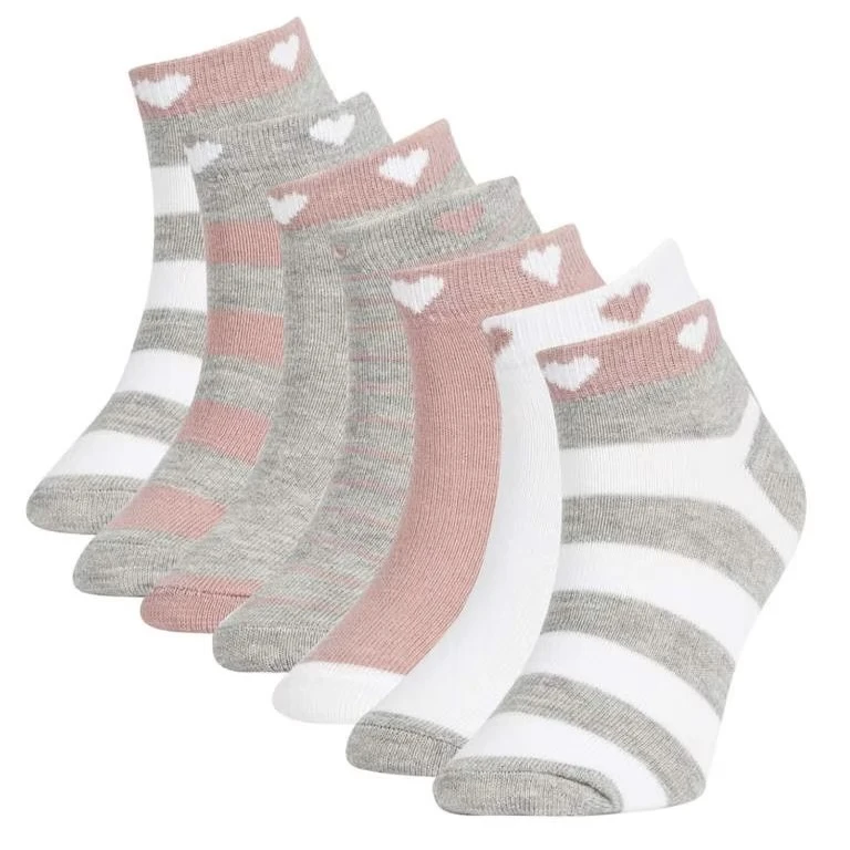 جوراب زنانه دفکتو مدل آنتی باکتریال قلبی بسته 7 عددی