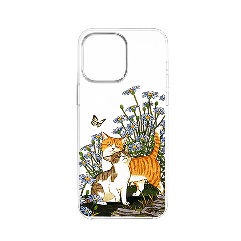 کاور طرح Cat & Butterfly مناسب برای گوشی موبایل اپل Iphoe 14 Pro Max