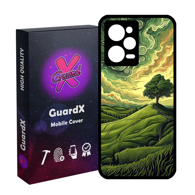 کاور گارد ایکس طرح دشت سبز مدل  Glass10790 مناسب برای گوشی موبایل شیائومی Redmi Note 12 Pro 5G/Poco X5 Pro 5G/Note 12 Pro Speed