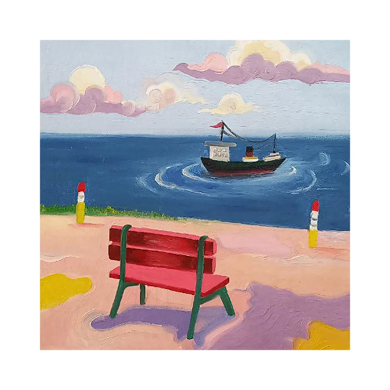 تابلو نقاشی رنگ روغن طرح هدیه هنری G0196