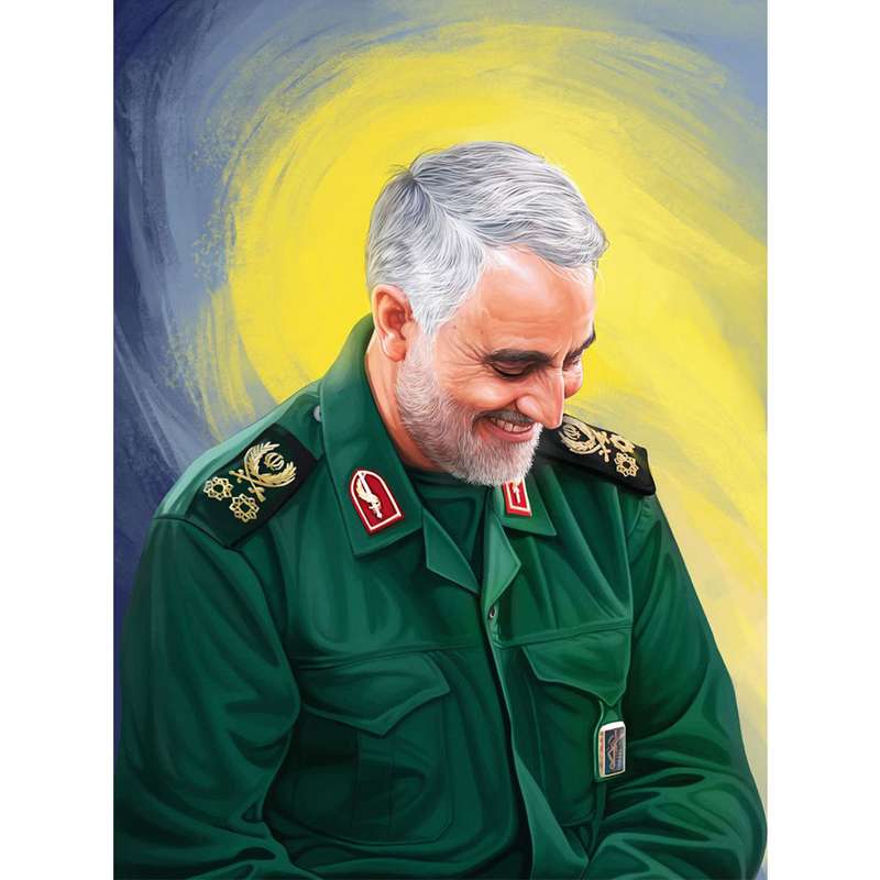 تابلو شاسی مدل نقاشی چهره سردار شهید حاج قاسم سلیمانی کد 088 تابلو شاسی مدل نقاشی چهره سردار شهید حاج قاسم سلیمانی کد 088