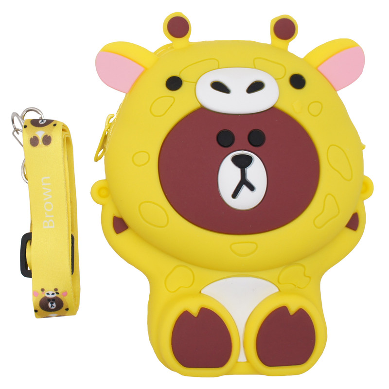 کیف هندزفری رامیلا مدل سیلیکونی فانتزی طرح Silicon_Bear in Giraffe به همراه بند