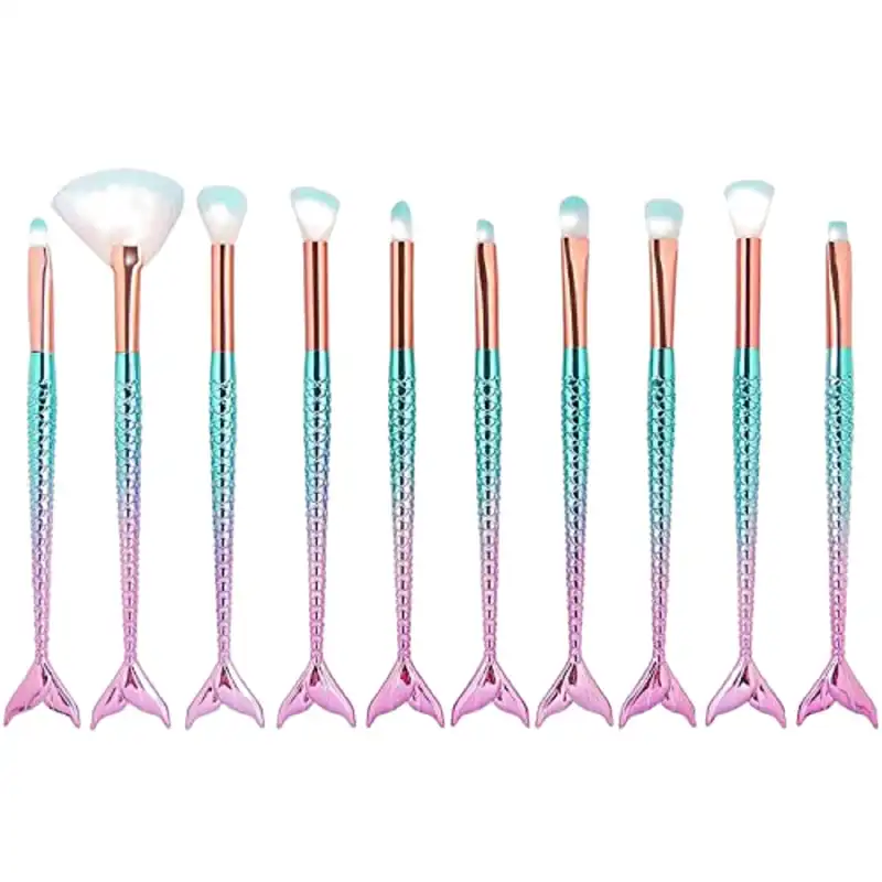 ست برس آرایشی مدل ماهی بسته 10 عددی