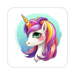 زیر لیوانی کاکتی طرح اسب تک شاخ و یونیکورن مدل mp29794