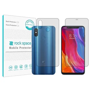 Rockspace transparent screen protector HyGEL model suitable for Xiaomi Mi 8 mobile phone with back protector