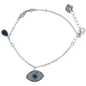 دستبند نقره زنانه سواروسکی مدل چشم کد 1