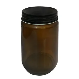 بانکه مدل استوانه شیشه ای درب فلزی  کد M0205