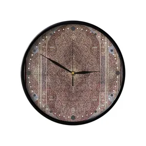 ساعت دیواری مدوپد طرح فرش قم ترنجی گل ریز مدل C-Ghom048